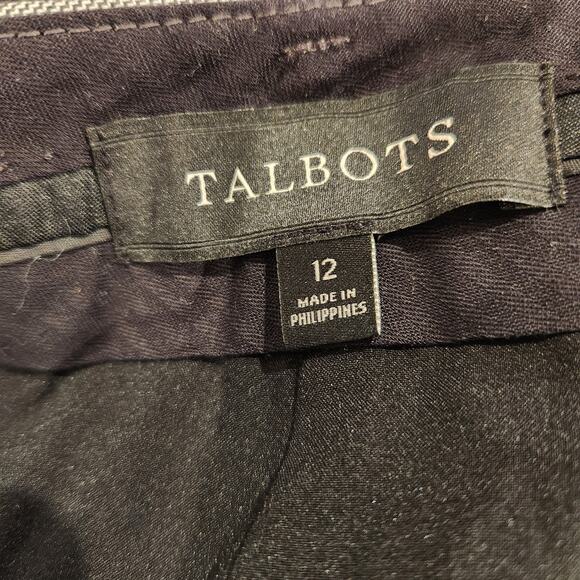 Talbots Womens Gray Tailored Sharkskin Blazer Bootcut Pants Suit Size 12/14 - Picture 11 of 16